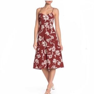 Show Me Your Mumu Maple Carissa Floral Midi Dress Size Medium NWT